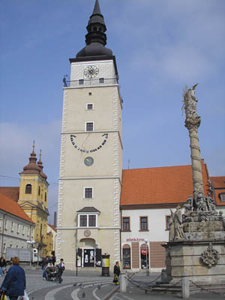 Trojičné Square with a City Tower